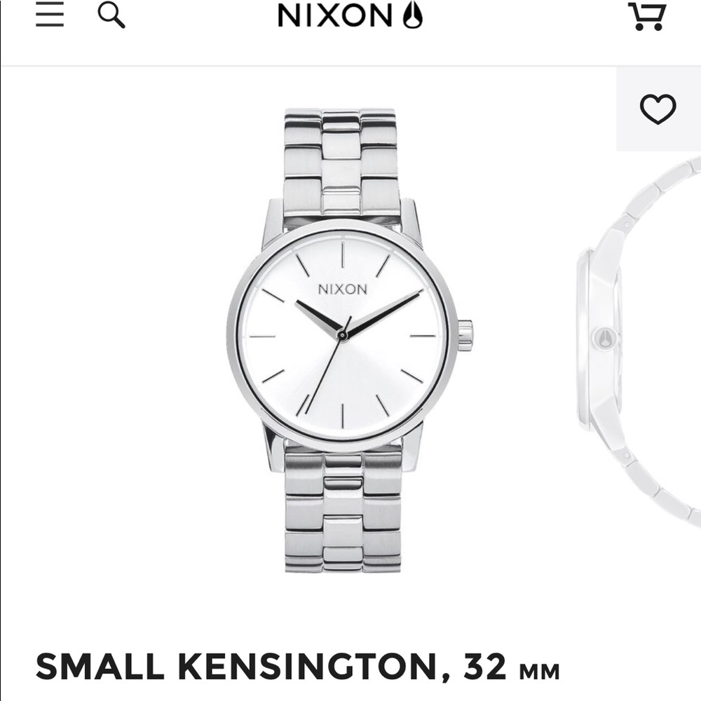 Nixon Small Kensington All Silver Watch/ NWT NIB